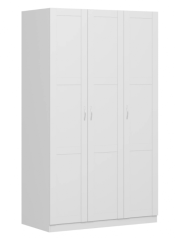 Шкаф трехдверный Пегас сборный белый в Заринске - zarinsk.mebel54.com | фото