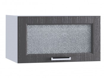 Шкаф верхний горизонтальный со стеклом 610, ШВГС 610 (Клен серый/корпус белый) в Заринске - zarinsk.mebel54.com | фото
