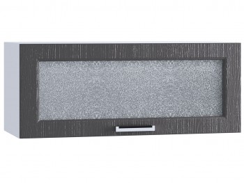 Шкаф верхний горизонтальный со стеклом 800, ШВГС 800 (Клен серый/корпус белый) в Заринске - zarinsk.mebel54.com | фото