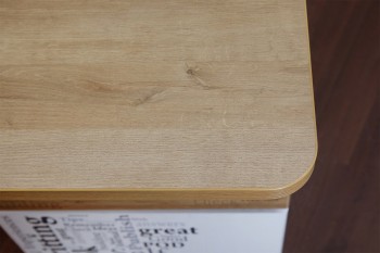 Стол с ящиками «Оксфорд» (Ривьера/Белый с рисунком) в Заринске - zarinsk.mebel54.com | фото