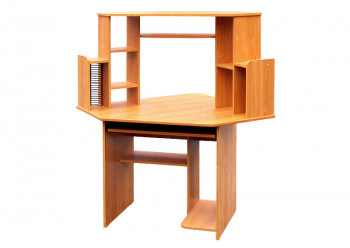 Угловой компьютерный стол (Вишня Оксфорд) в Заринске - zarinsk.mebel54.com | фото